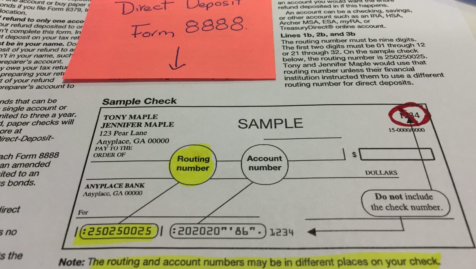 Wrong Bank Account Information For Direct Deposit: